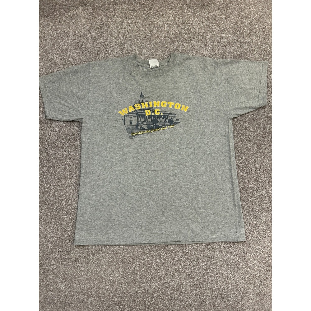 Anvil T-Shirt Mens Large Gray Excellent Washington DC WorldStrides Graphic Tee